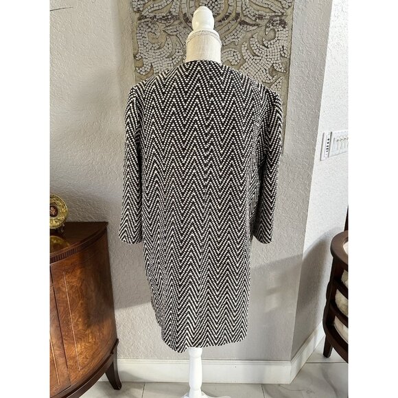 Michael Kors Womens Zigzag Coat L/G Black & White - Picture 4 of 11